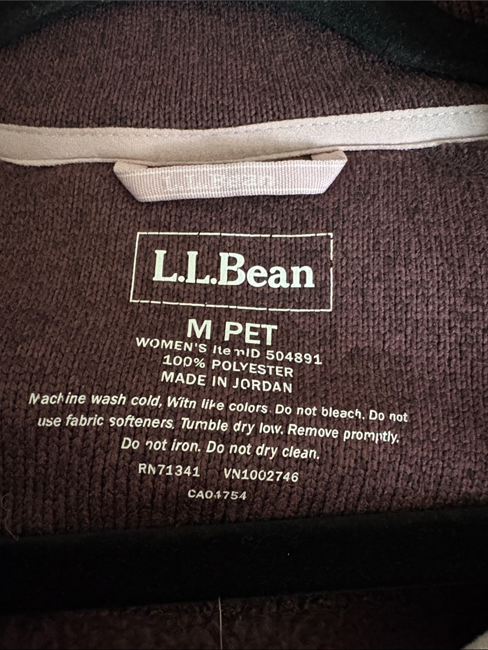 L.L. Bean Sweater Fleece Full-zip Women’s Jacket Size MP - Picture 6 of 8